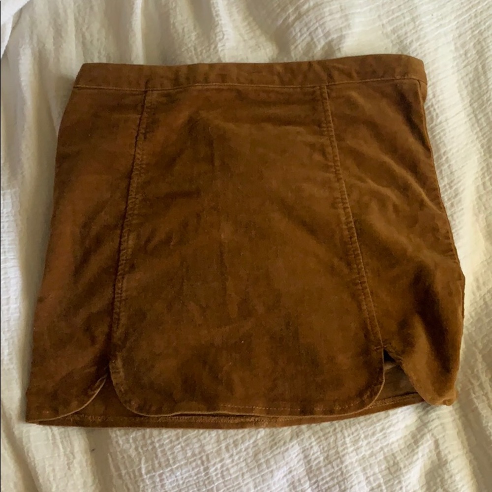 Brandy Melville brown suede skirt